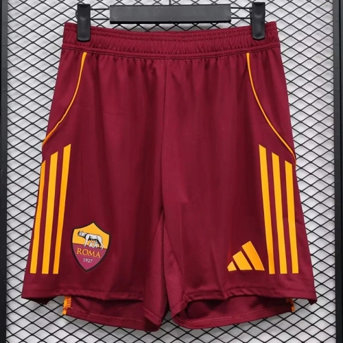 25/26 Roma Home Player Version Shorts Pants