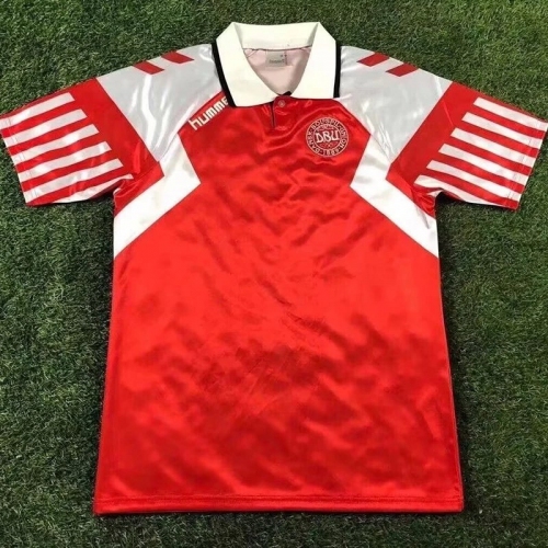 1992 Denmark Ｈome Retro Soccer Jersey