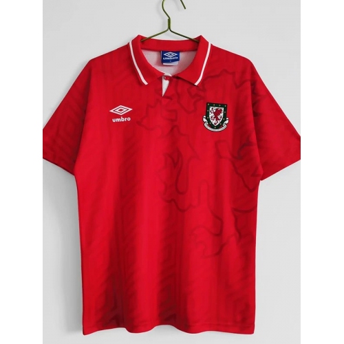 1992/1994 Wales Home Retro Soccer Jersey