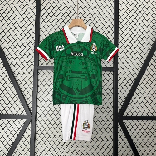 1998 Retro Mexico National Team Home Football Shirt Kids Size