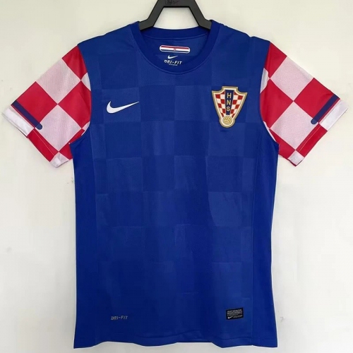 2010 Croatia Away Blue Retro Soccer Jersey