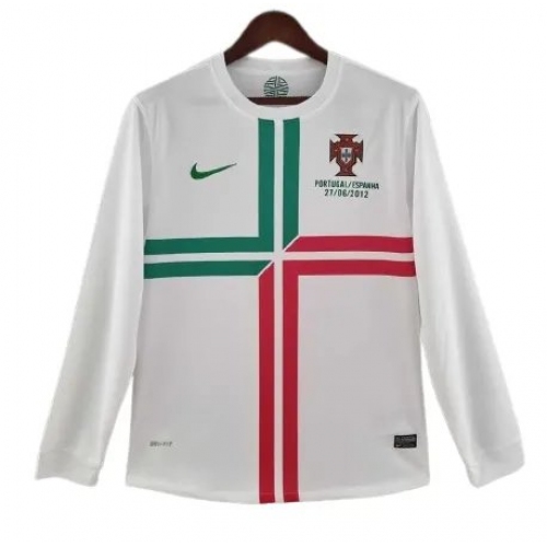 2012 Portugal Retro Jersey Away Long Sleeve