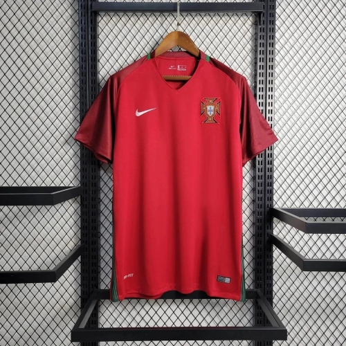 2016 Retro Portugal Home Football Shirt