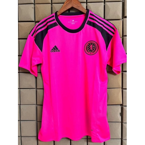 2016 Scotland Pink Retro Soccer Jersey