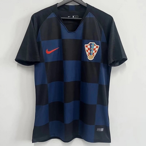 2018 Croatia Away Blue Retro Soccer Jersey