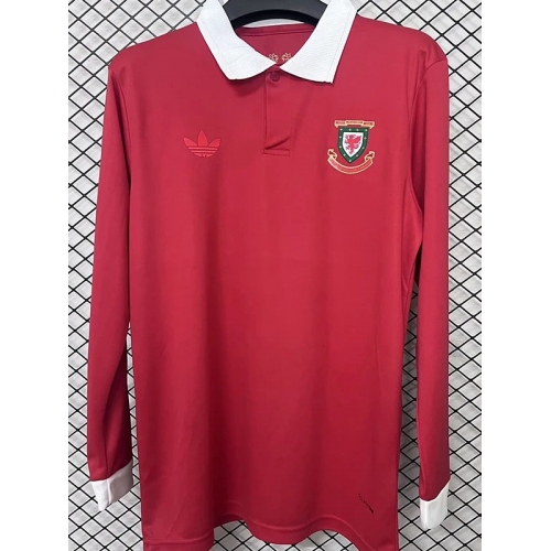 2026 Wales 150th Anniversary Edition Long Sleeve Fans Soccer Jersey