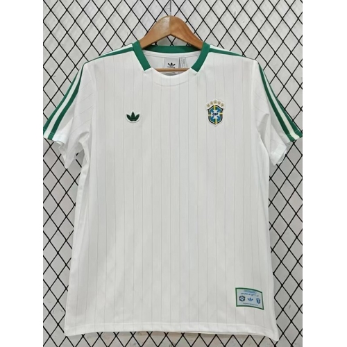 26/27 Brazil Retro Edition White Fans Soccer Jersey