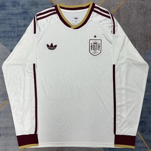 26/27 Spain Away Long Sleeve Fans Soccer Jersey长袖