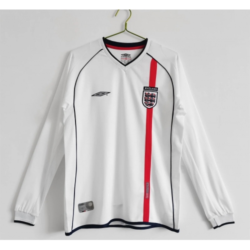 England Retro Home Long Sleeve Jersey 2002