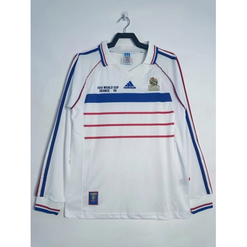 France Away Retro Long Sleeve Jersey 1998