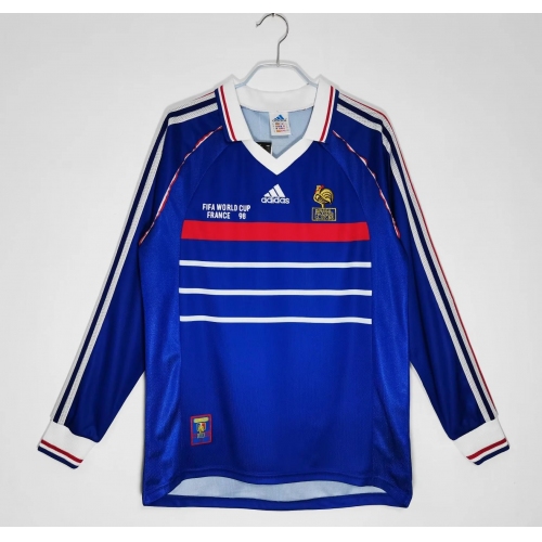 France Retro Home Long Sleeve Jersey 1998