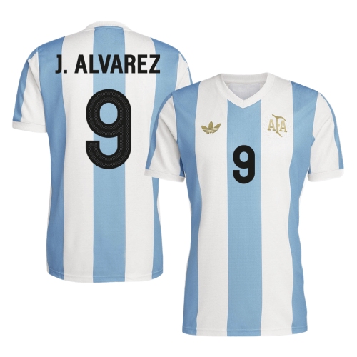 J.ALVAREZ #9 Argentina Soccer Jersey-50th Anniversary