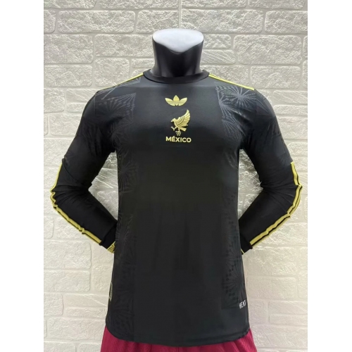 Mexico Gold Man Player Long Sleeve Jersey 25/26