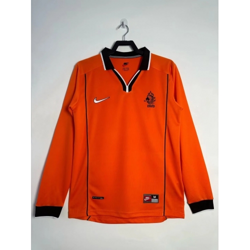 Netherlands Home Retro Long Sleeve Jersey 1998