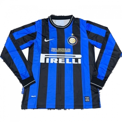 09-10 Inter Milan UCL Final Retro Home Long Sleeve Jersey