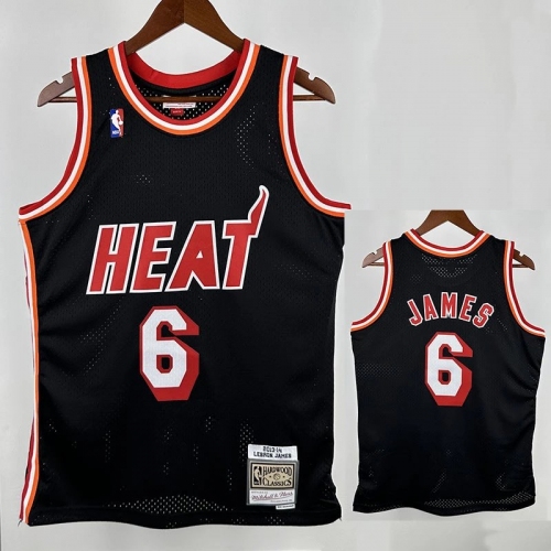 13/14 HEAT JAMES # 6 Top Quality Hot Pressing Retro NBA Jersey