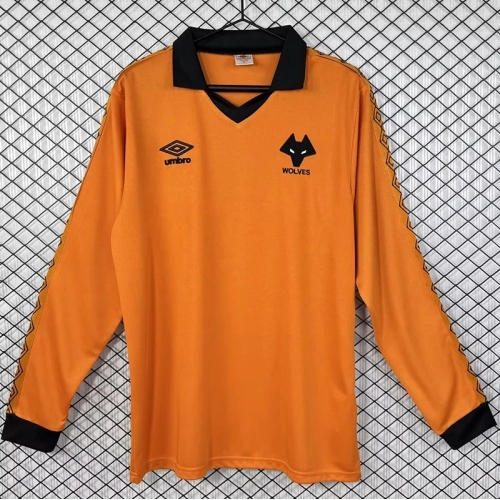 1980/1981 Wolves Home Long Sleeve Retro Soccer Jersey