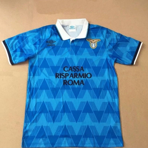 1989/1990 Lazio Home Retro Blue Soccer Jersey