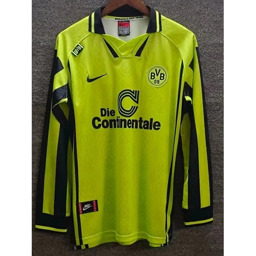 1995/1996 Dortmund Home Long Sleeve Retro Soccer Jers