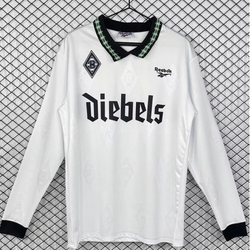 1995/1996 Monchengladbach Home Long Sleeve Retro Soccer Jersey