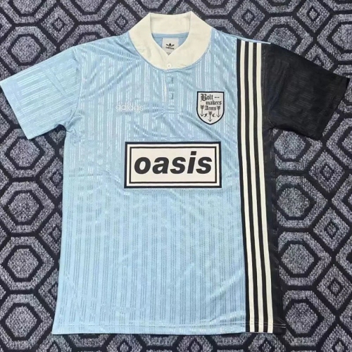 1996 Live'25 OASIS Light Blue Retro Soccer Jersey