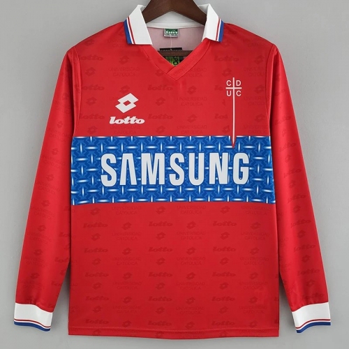 1996 Universidad Católica Away Retro Long Sleeve Soccer Jersey(长袖）