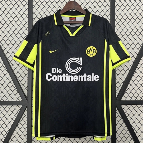 1996/1997 Dortmund Away Black Retro Soccer Jersey