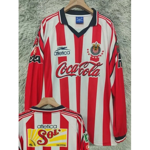 1998/1999 Chivas Home Long Sleeve Retro Soccer Jersey