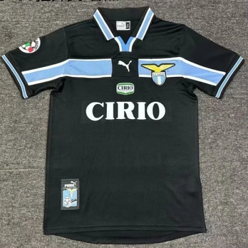 1998/1999 Lazio Away Black Retro Soccer Jersey