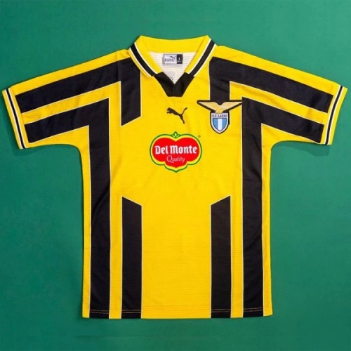 1998/1999 Lazio Away Yellow Retro Soccer Jersey