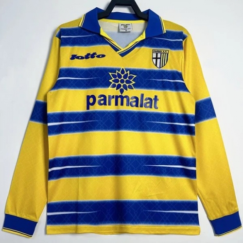 1998/1999 Parma Home Long Sleeve Retro Soccer Jersey