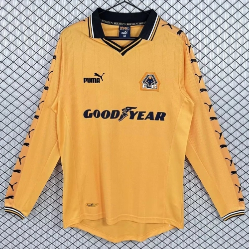 1998/1999 Wolves Home Long Sleeve Retro Soccer Jersey
