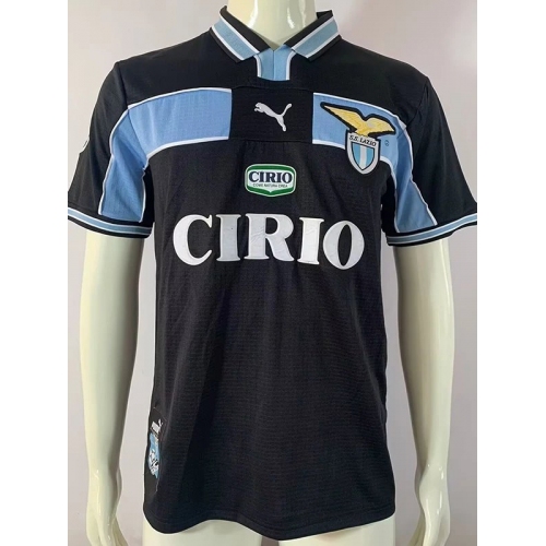 1998/2000 Lazio Black Retro Soccer Jersey(带章）