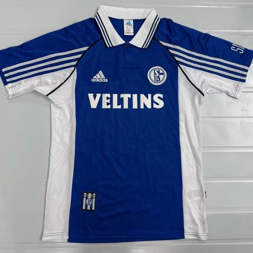 1998/2000 Schalke 04 Home Retro Soccer Jersey