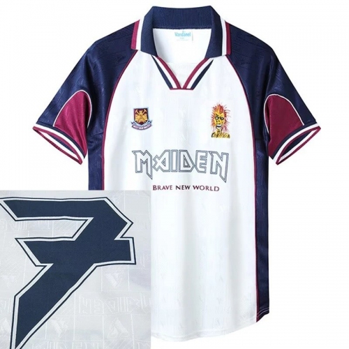 1999 West Ham Away #7 Retro Soccer Jersey (西汉姆客场带7号）