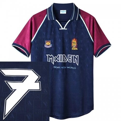 1999 West Ham Home #7 Retro Soccer Jersey (西汉姆主场带7号）