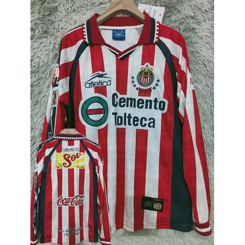 1999/2000 Chivas Home Long Sleeve Retro Soccer Jersey