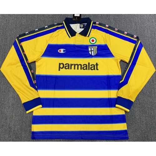 1999/2000 Parma Home Long Sleeve Retro Soccer Jersey