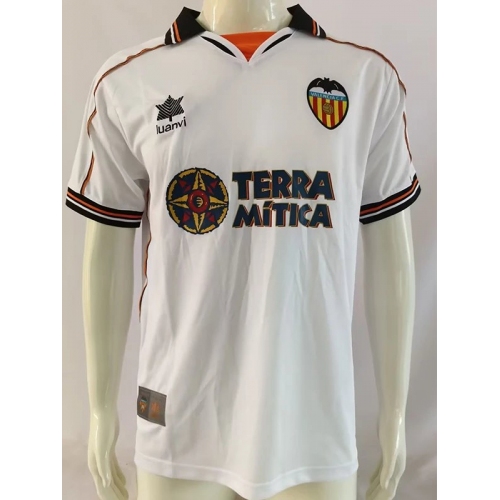1999/2000 Valencia Home Retro Soccer Jersey