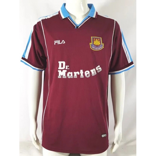 1999/2000 West Ham Home Retro Soccer Jersey