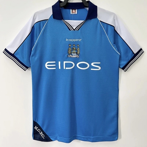 1999/2001 Man City Home Retro Soccer Jersey
