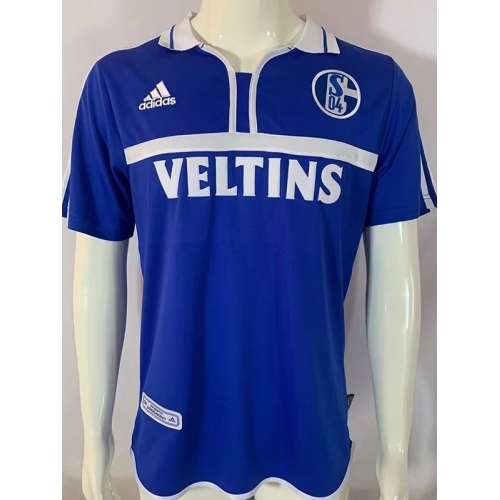 2000/2002 Schalke 04 Home Retro Soccer Jersey