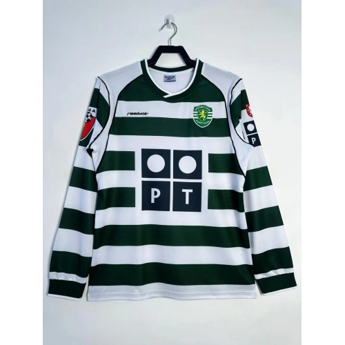 2001/2003 Long Sleeves Retro Sporting Lisbon Home Football Shirt