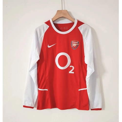 2002/2004 Retro Long Sleeve Arsenal Home Football Shirt