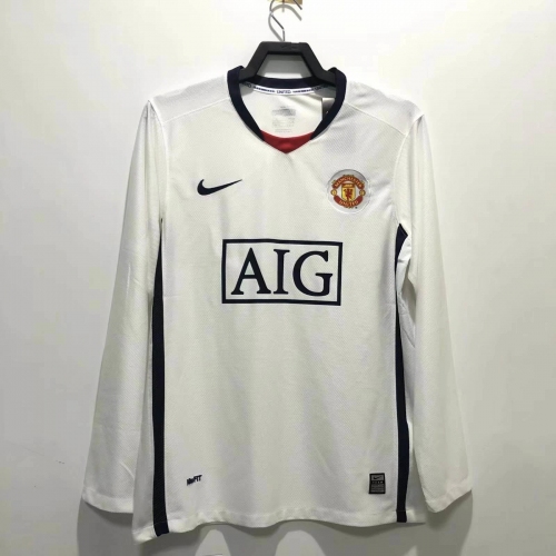 2008/2009 Long Sleeve Retro Manchester United Away Football Shirt