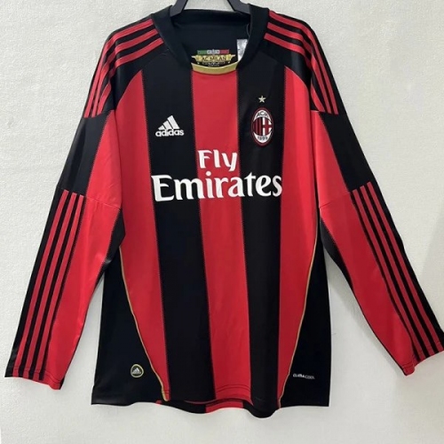 2010/2011 ACM Home Long Sleeve Retro Soccer Jersey