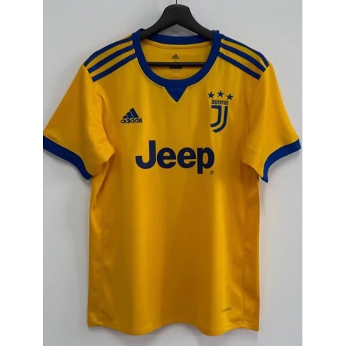 2017/2018 JUV Away Yellow Retro Soccer Jersey