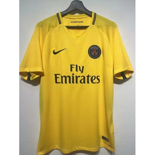 2017/2018 PSG Paris Away Yellow Retro Soccer Jersey