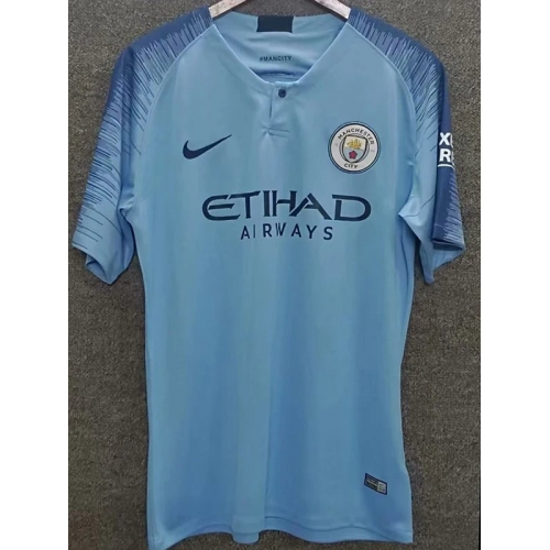 2019 Man City Home Retro Soccer Jersey