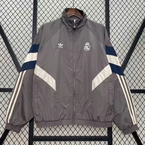 2024/2025 Real Madrid Windbreaker Grey Football Shirt
